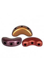 Arcos par Puca® beads Yellow gold metallic iris 00030-01620